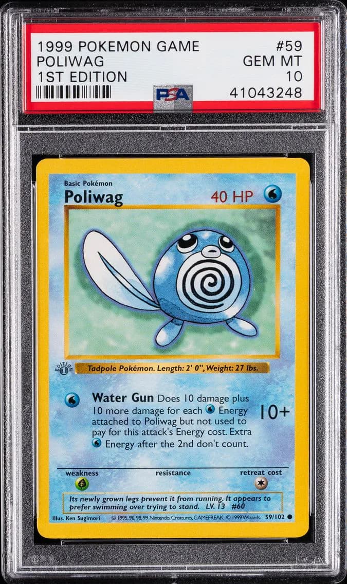 Poliwag 1st Edition, PSA 10
