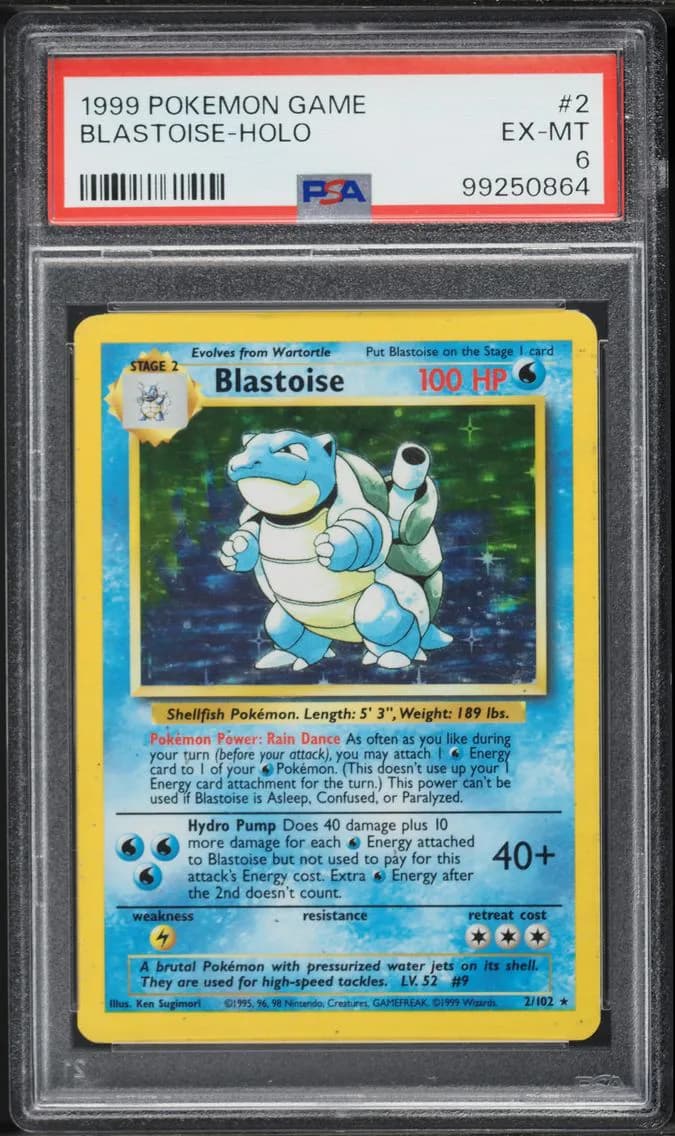 Blastoise-Holo, PSA 6