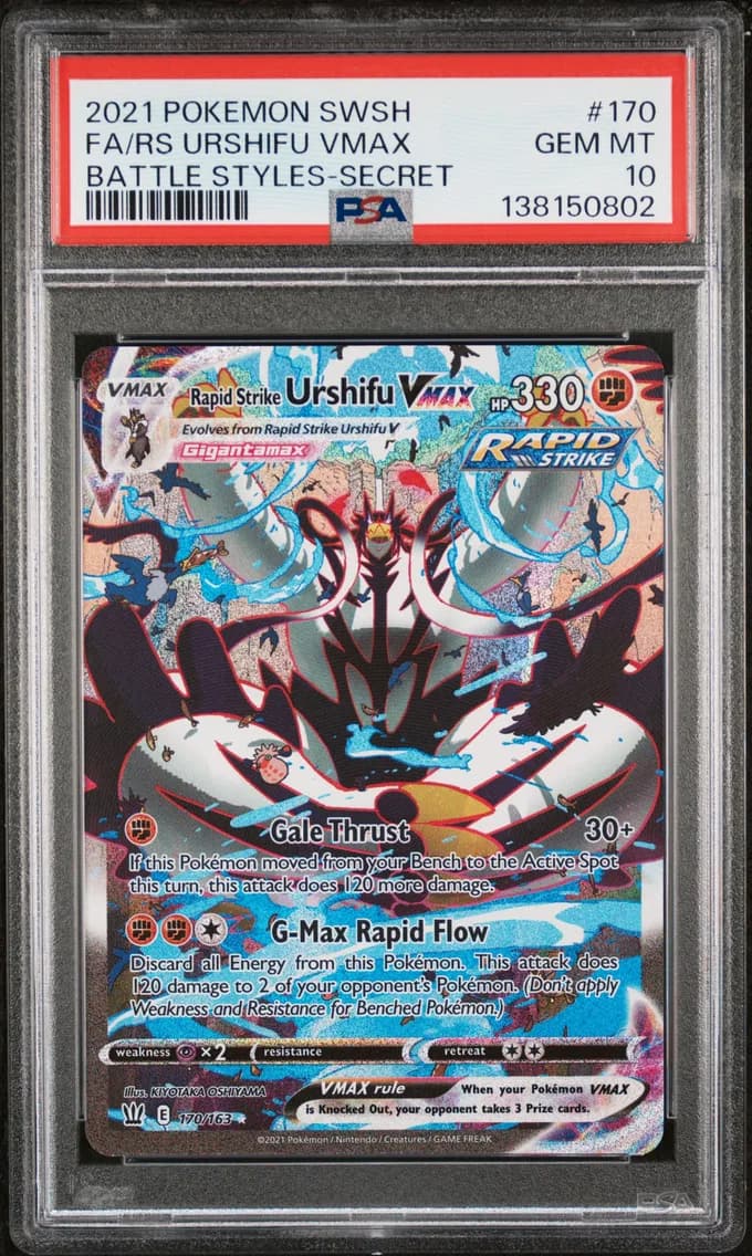 Full Art/Rapid Strike Urshifu Vmax, PSA 10