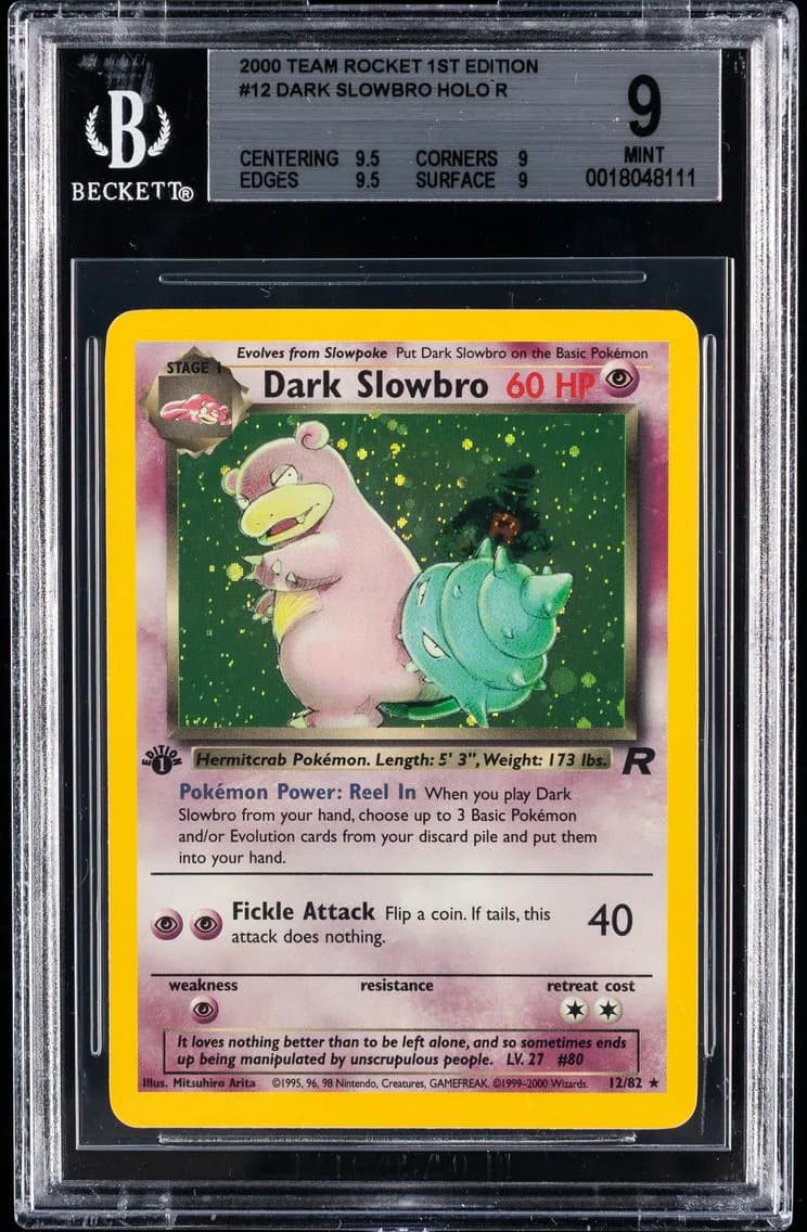 Dark Slowbro-Holo 1st Edition BGS 9 Rocket Pokemon, BGS 9