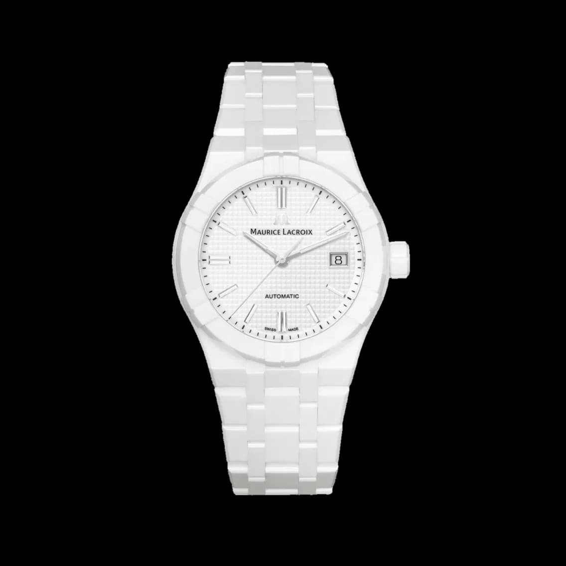 Maurice Lacroix Aikon Automatic Ceramic 39mm - White on Bracelet, TEDDY BALDASSARRE 10