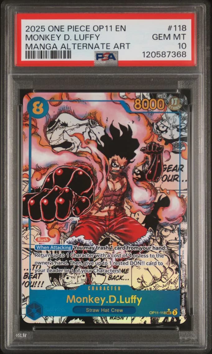 Monkey D. Luffy Manga Alternate Art, PSA 10
