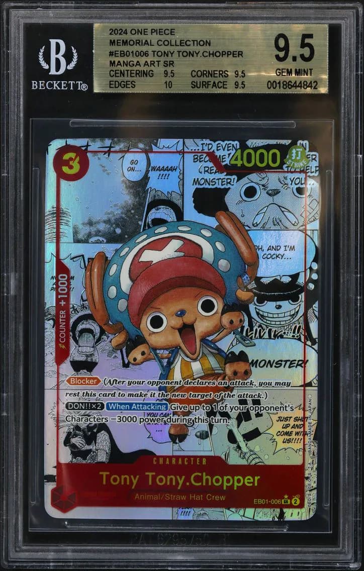 Tony Tony.Chopper MANGA ART SR BGS 9.5 One Piece Card Game Memorial Collection, BGS 9.5