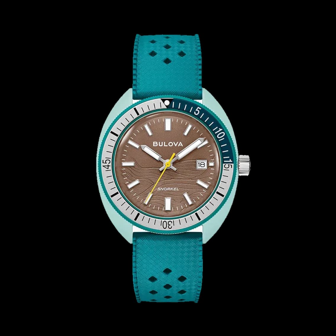 Bulova Snorkel Sea Turtle 41mm - Brown on Rubber Strap, TEDDY BALDASSARRE 10