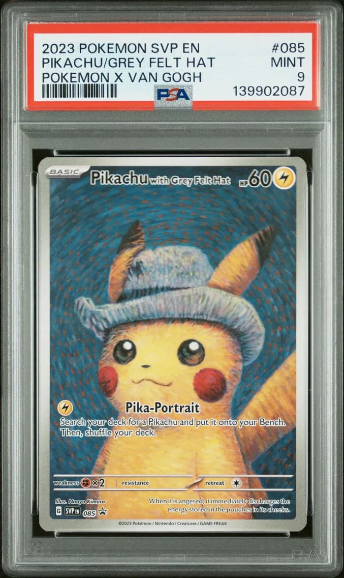 Pikachu With Grey Felt Hat, PSA 9