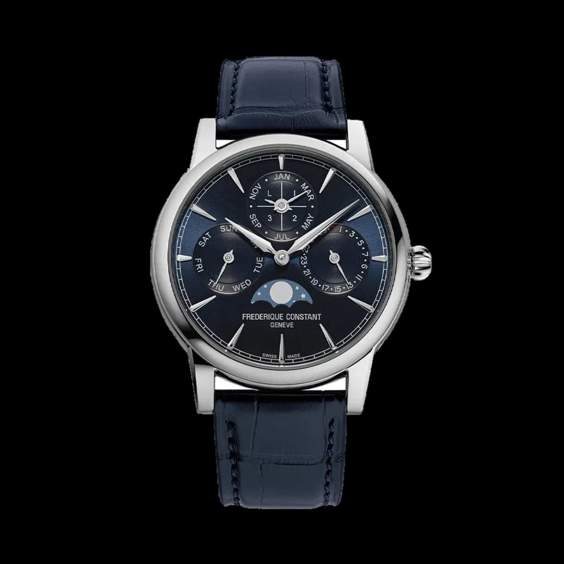 Frederique Constant Manufacture Perpetual Calendar 40mm - Blue on Leather Strap, TEDDY BALDASSARRE 10