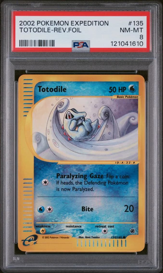 Totodile-Reverse Foil, PSA 8