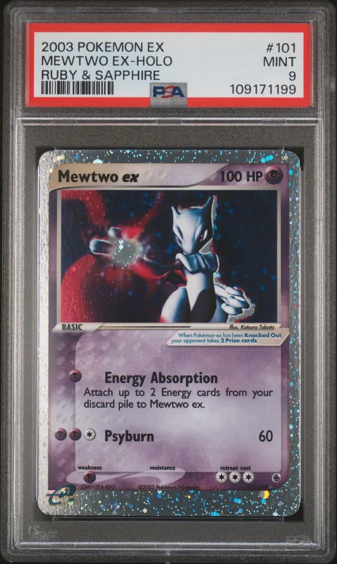 Mewtwo EX-Holo, PSA 9