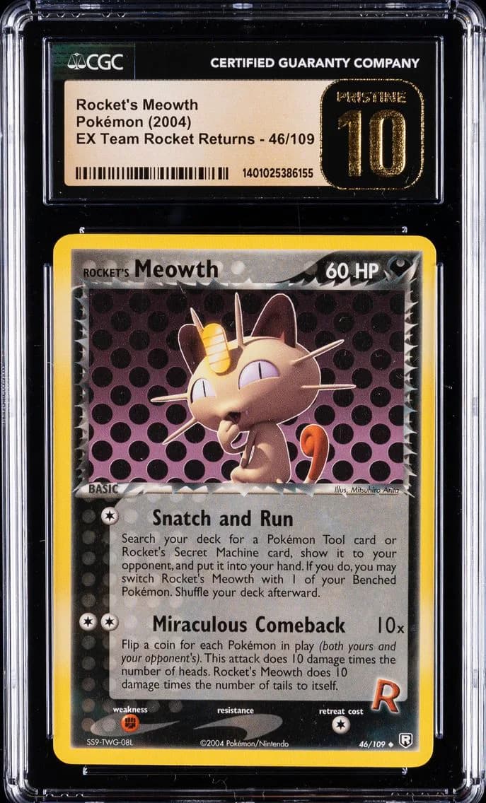 Rocket's Meowth, CGC Pristine 10