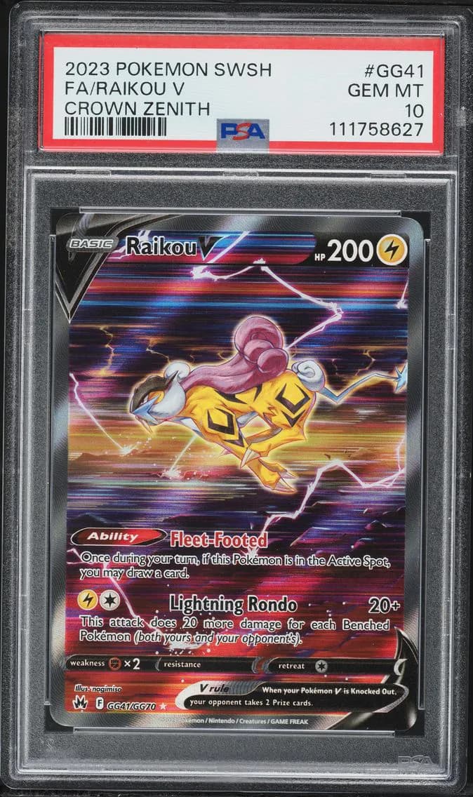 Full Art/Raikou V, PSA 10