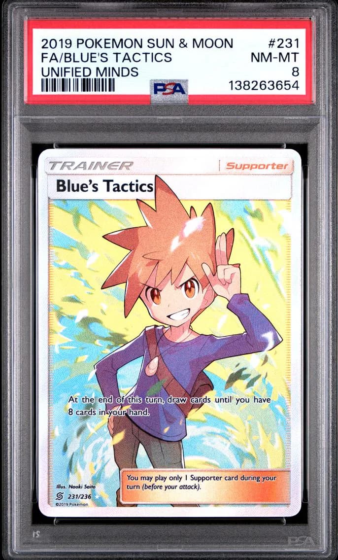 Full Art/Blue's Tactics, PSA 8