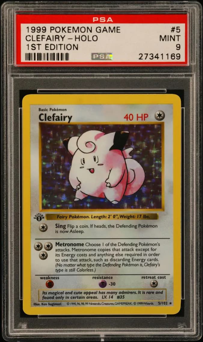 Clefairy-Holo 1st Edition, PSA 9