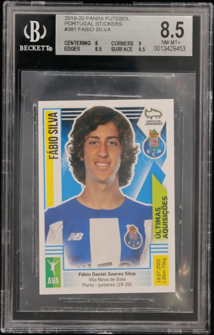 Fabio Silva BGS 8.5 Panini Futebol Portugal Stickers, BGS 8.5