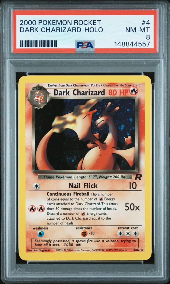 Dark Charizard-Holo, PSA 8