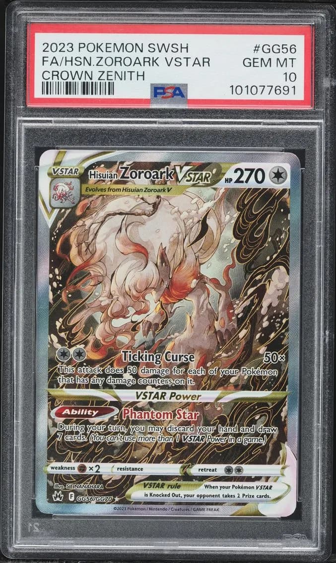 Full Art/Hisuian Zoroark Vstar, PSA 10