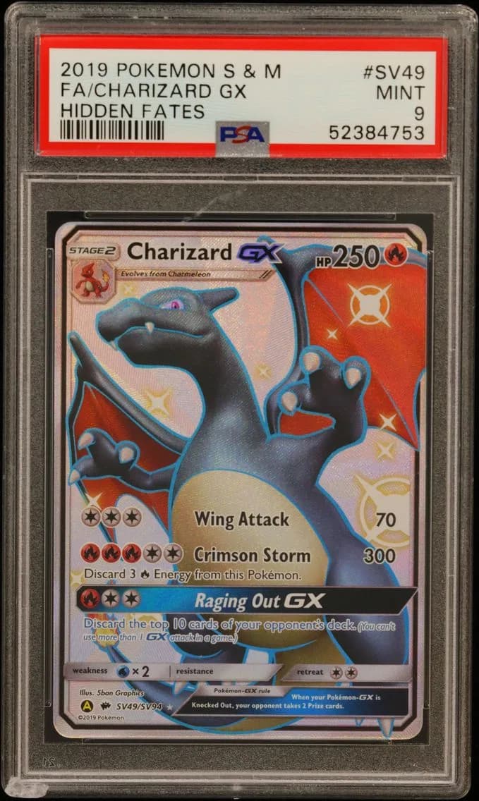Full Art/Charizard GX, PSA 9