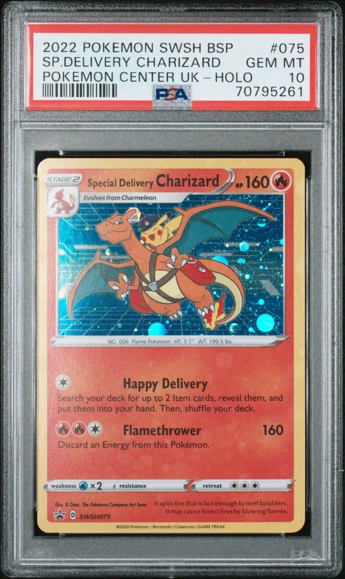 Special Delivery Charizard-Holo, PSA 10