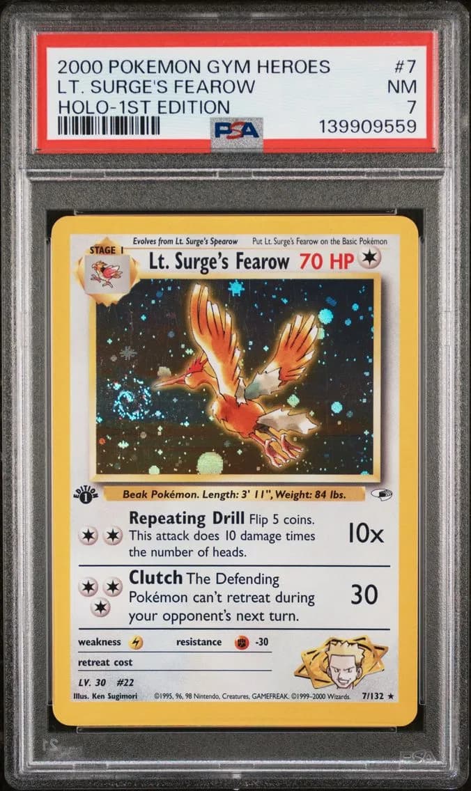 LT. Surge's Fearow, PSA 7