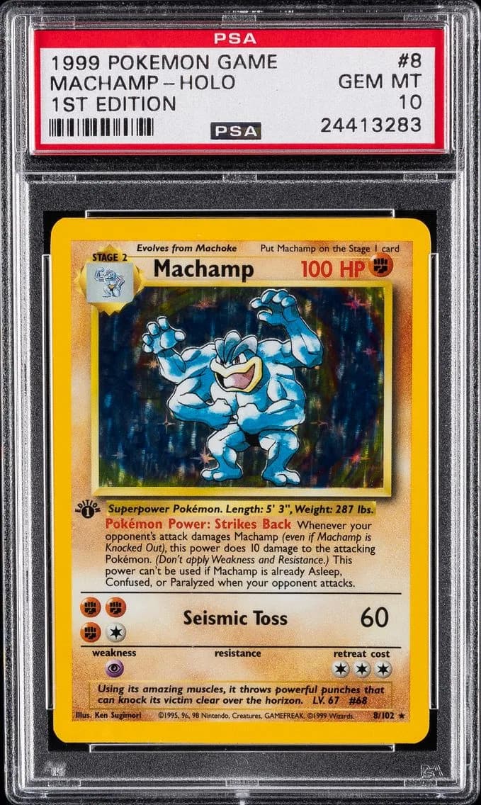 Machamp-Holo 1st Edition, PSA 10