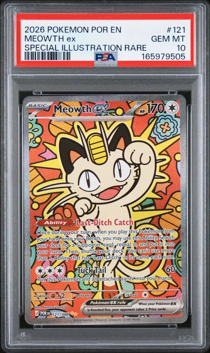 Meowth EX, PSA 10
