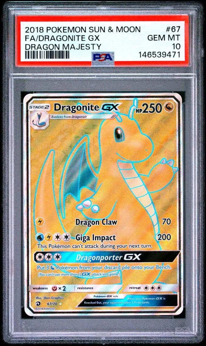 Full Art/Dragonite GX, PSA 10