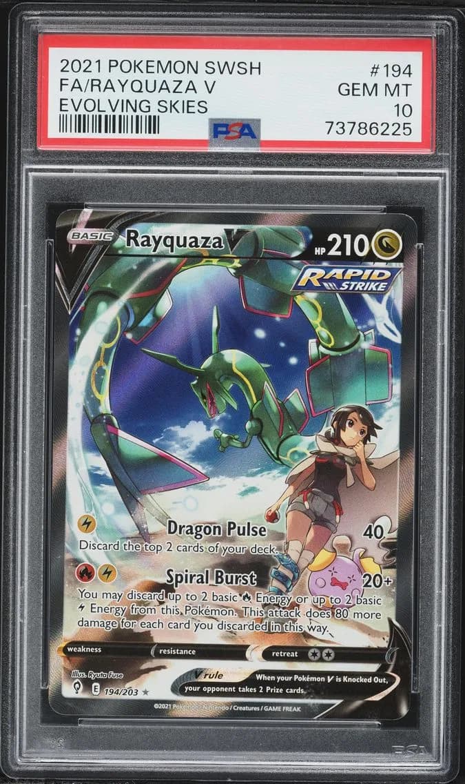 Full Art/Rayquaza V, PSA 10
