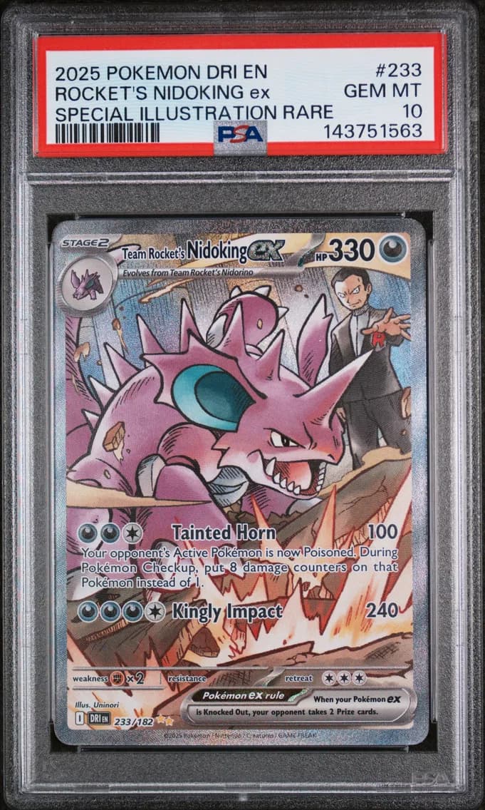 Team Rocket's Nidoking EX, PSA 10