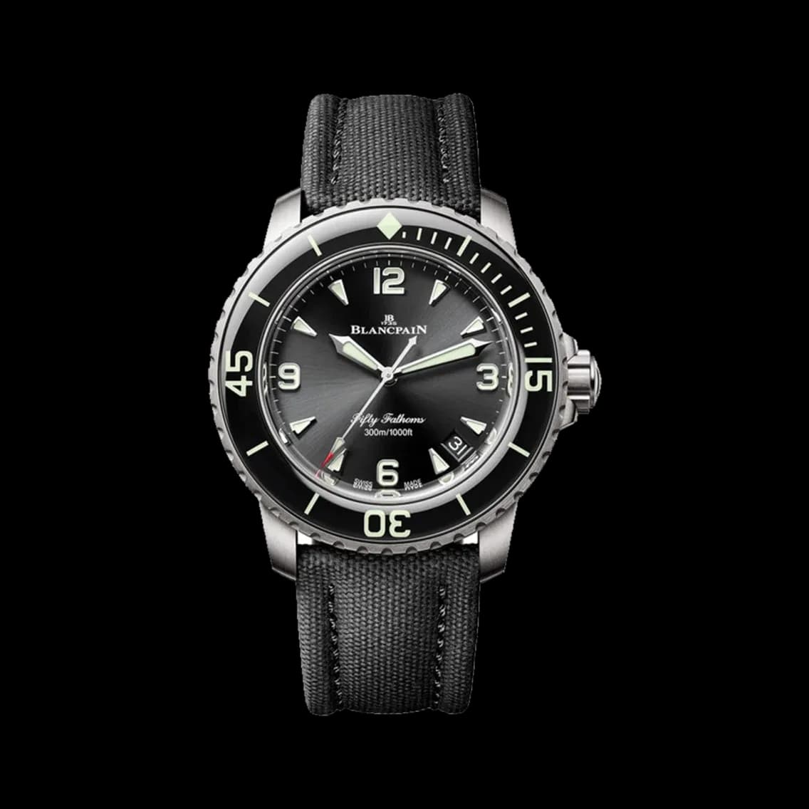 Blancpain Fifty Fathoms Automatique Titanium 42.3mm - Black on Sail-canvas Strap, TEDDY BALDASSARRE 10