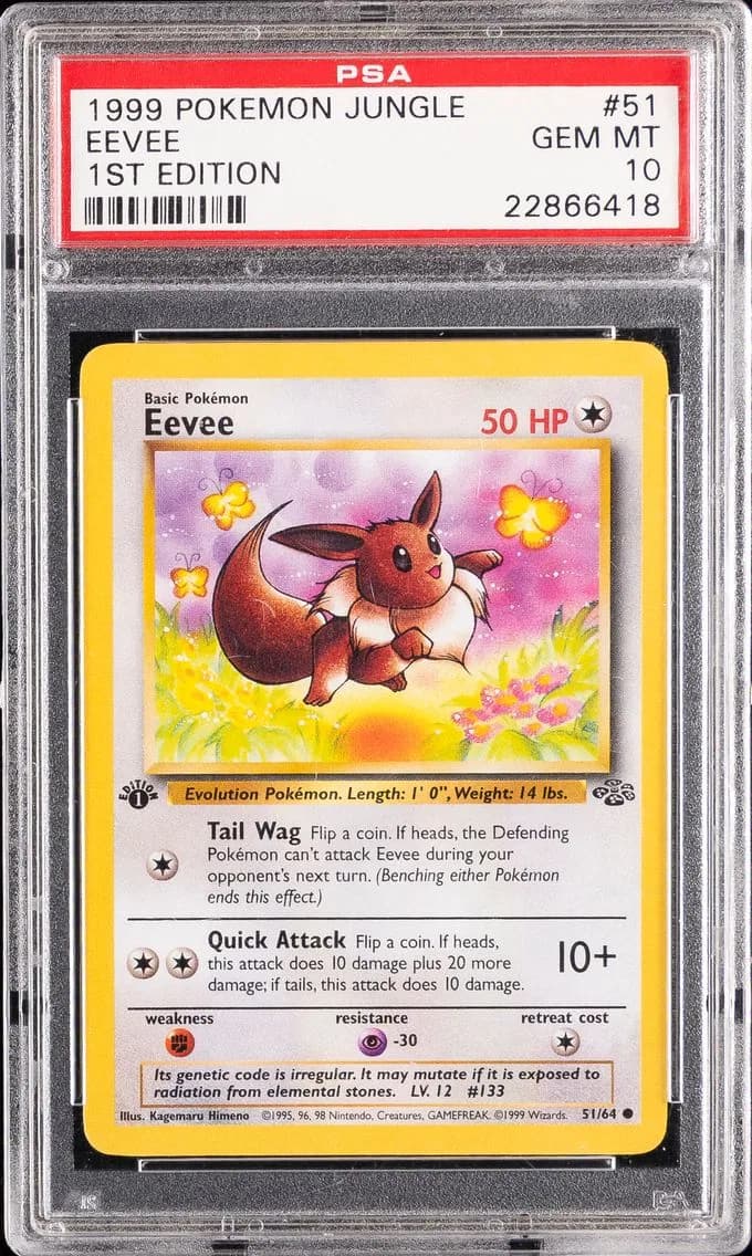 Eevee 1st Edition, PSA 10