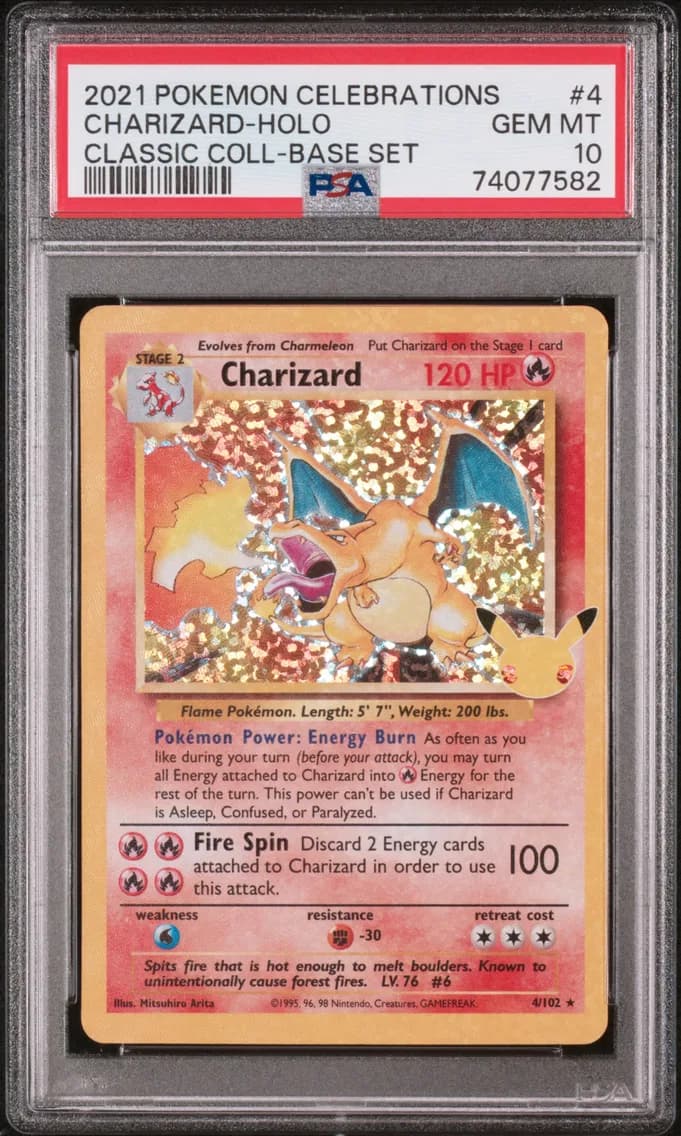 Charizard-Holo, PSA 10