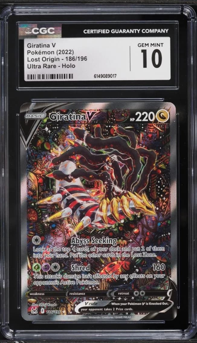 Pokemon Sword & Shield Lost Origin Full Art Giratina V #186, CGC 10