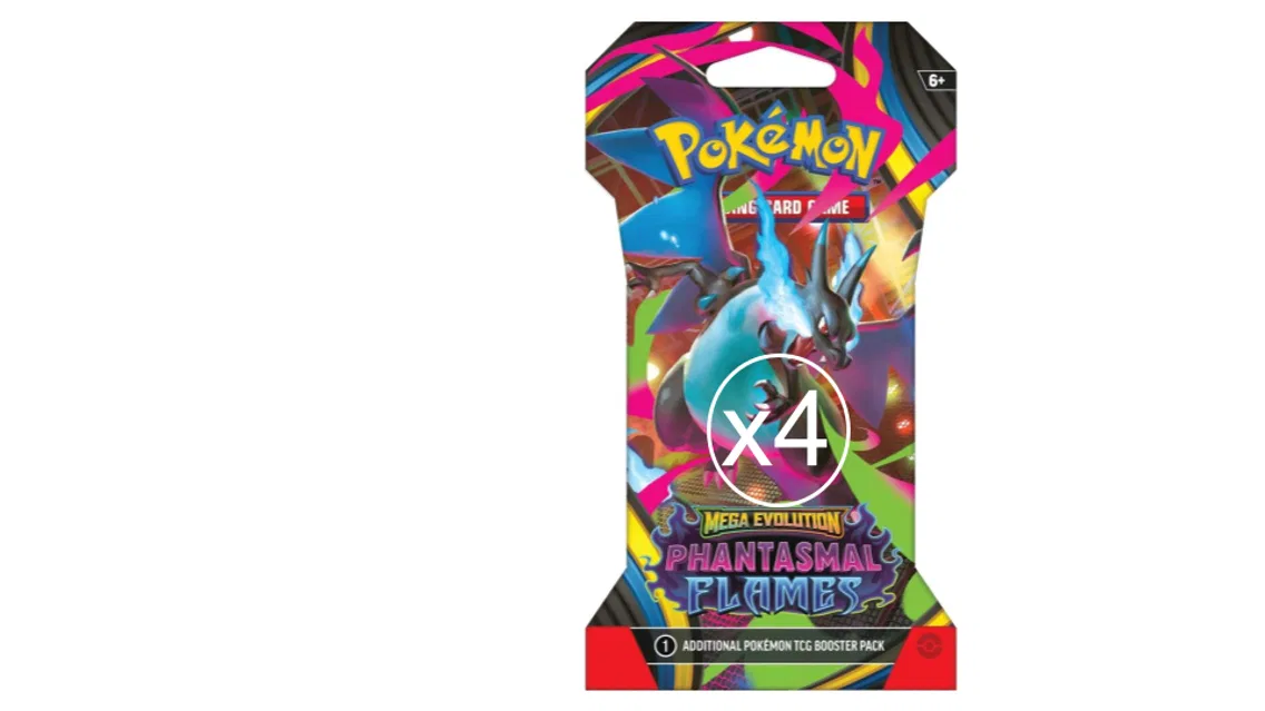 x4 ME02 Phantasmal Flames Sleeved Booster, 