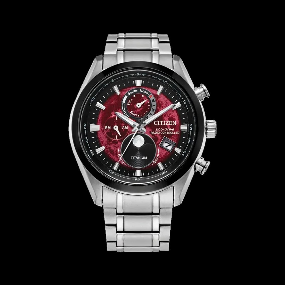 Citizen Tsuki-yomi A-T Sport Luxury H874 Eco-Drive 43mm - Red on Bracelet, TEDDY BALDASSARRE 10