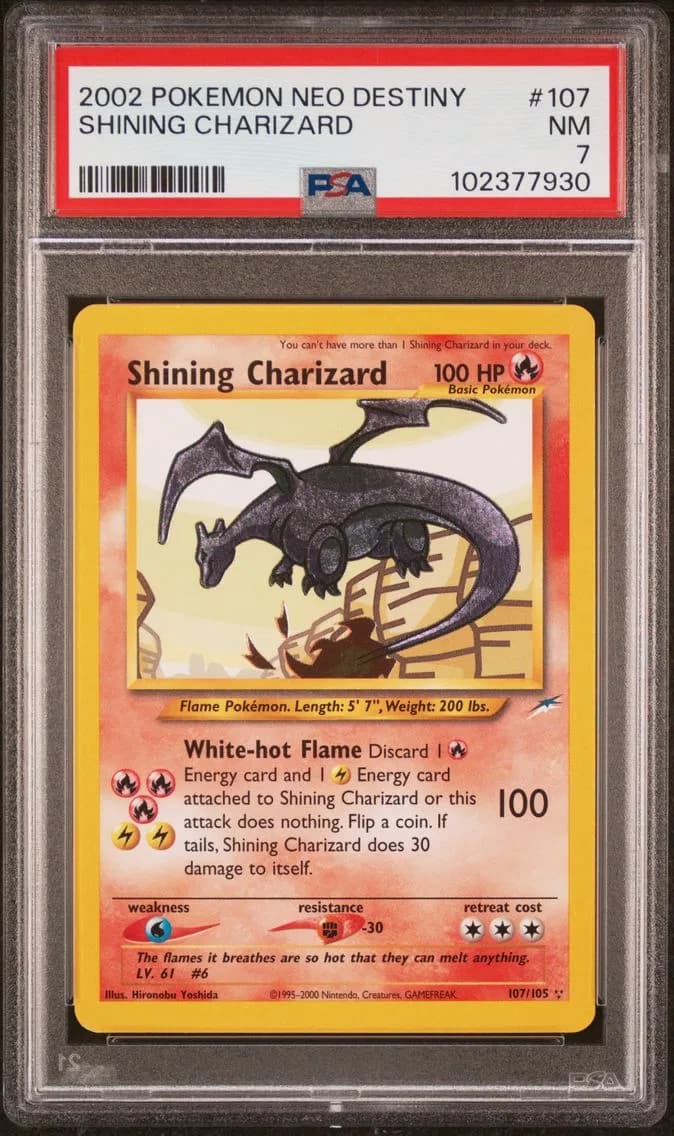 Shining Charizard, PSA 7