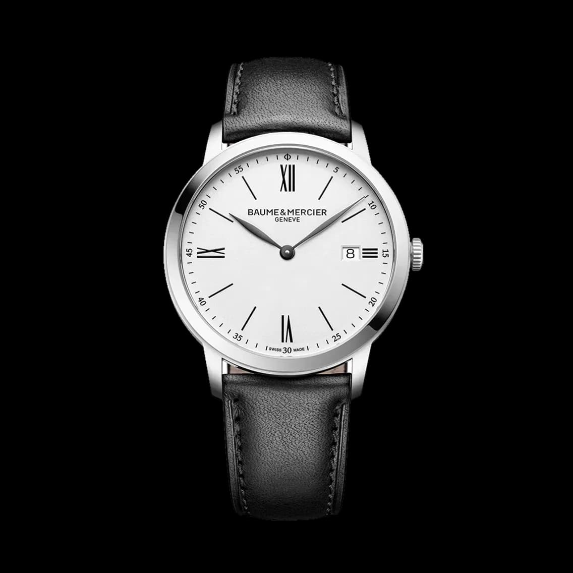 Baume et Mercier Classima 10884 Quartz 40mm - White on Leather Strap, TEDDY BALDASSARRE 10