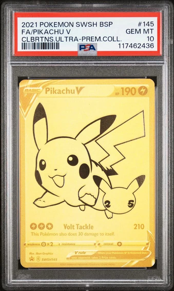 Full Art/Pikachu V, PSA 10