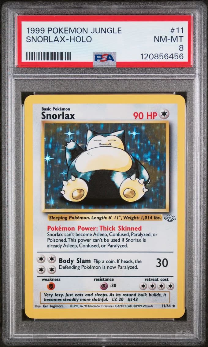 Snorlax-Holo, PSA 8