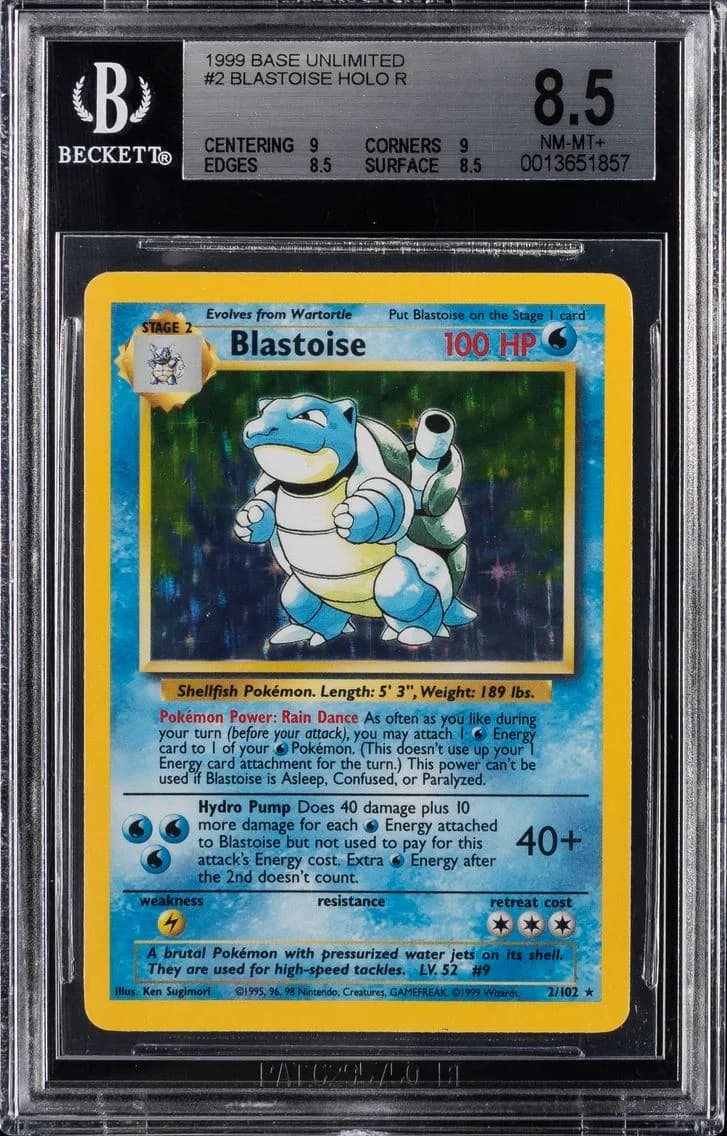 Blastoise-Holo BGS 8.5 Game Pokemon, BGS 8.5