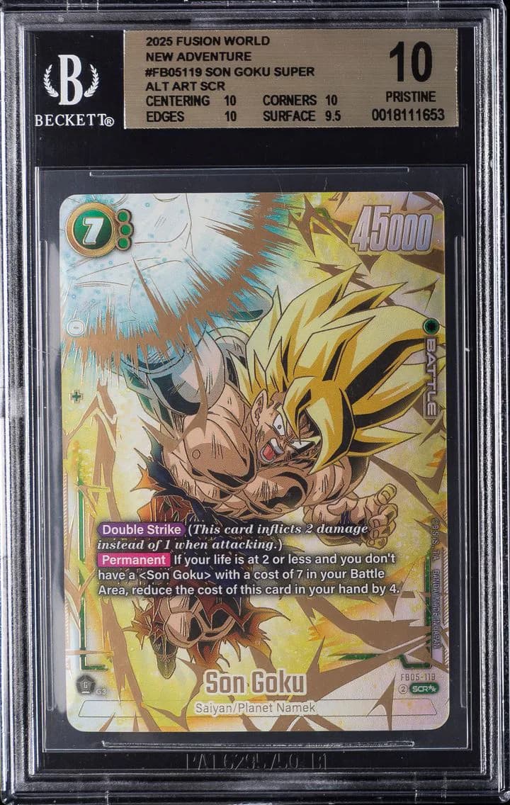 Son Goku BGS 10 Dragon Ball Super Card Game Fusion World New Adventure, BGS Pristine 10
