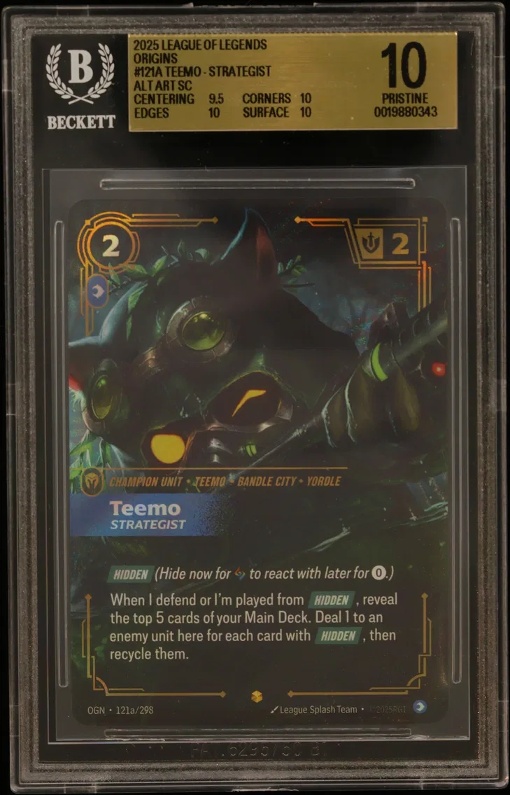 Teemo - Strategist ALT ART SC BGS 10 Riftbound: League of Legends TCG Origins, BGS 10