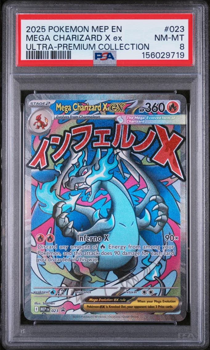 Mega Charizard X EX, PSA 8
