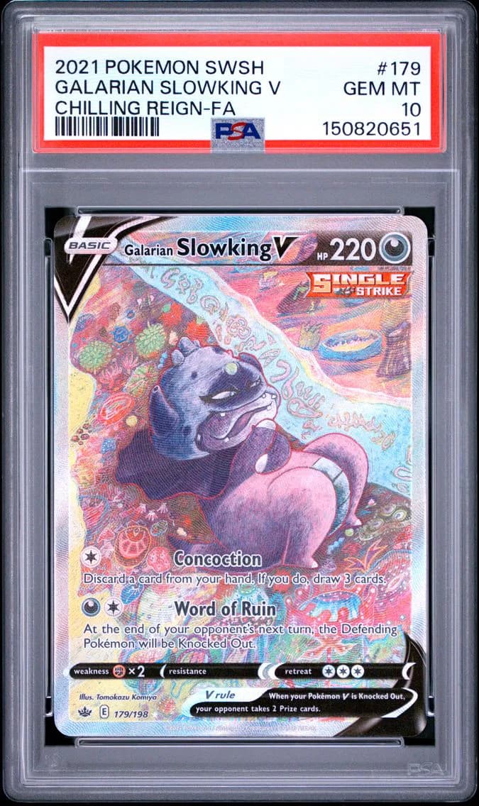 Full Art/Galarian Slowking V, PSA 10
