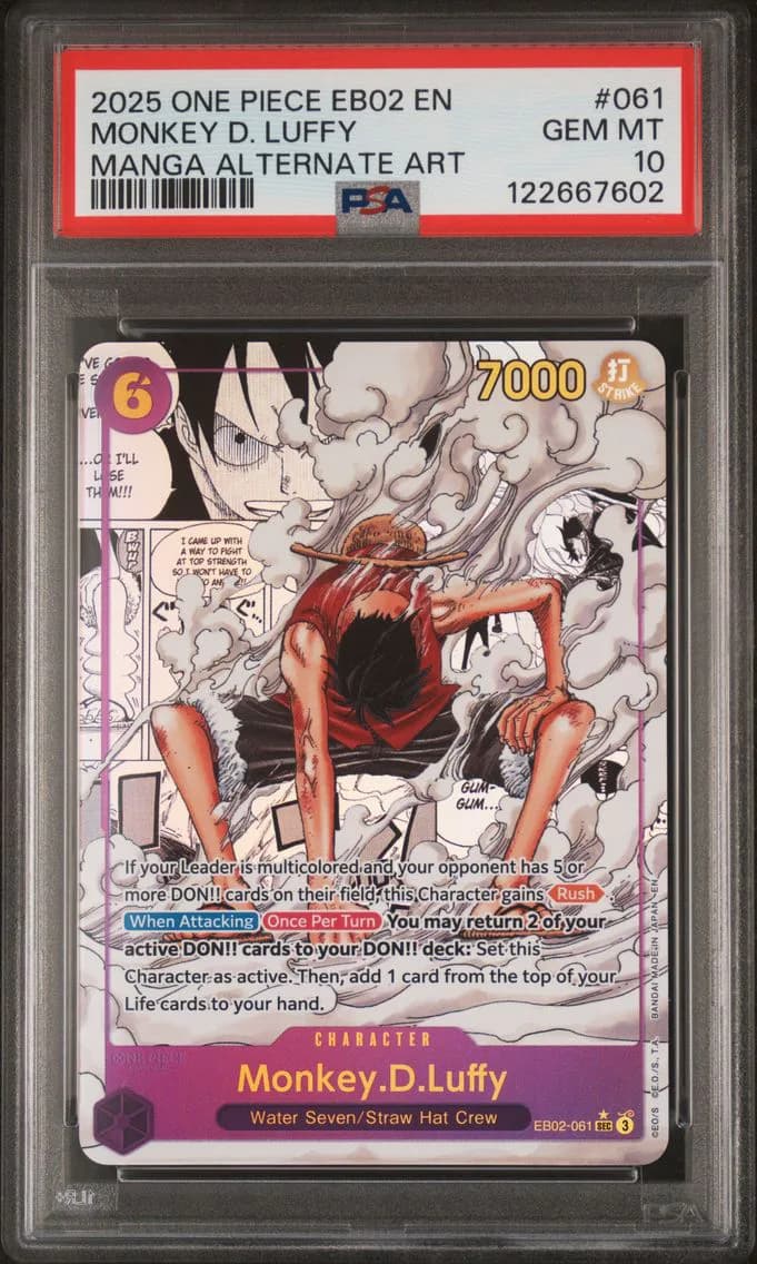 Monkey D. Luffy Manga Alternate Art, PSA 10