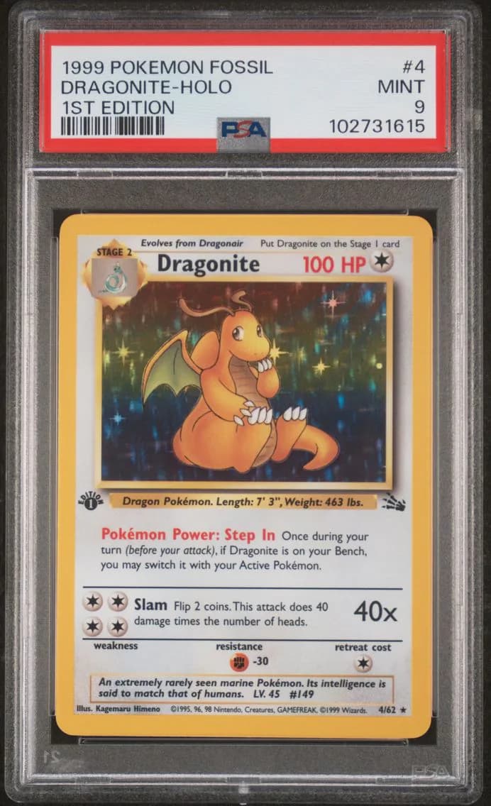 DRAGONITE-HOLO, PSA 9