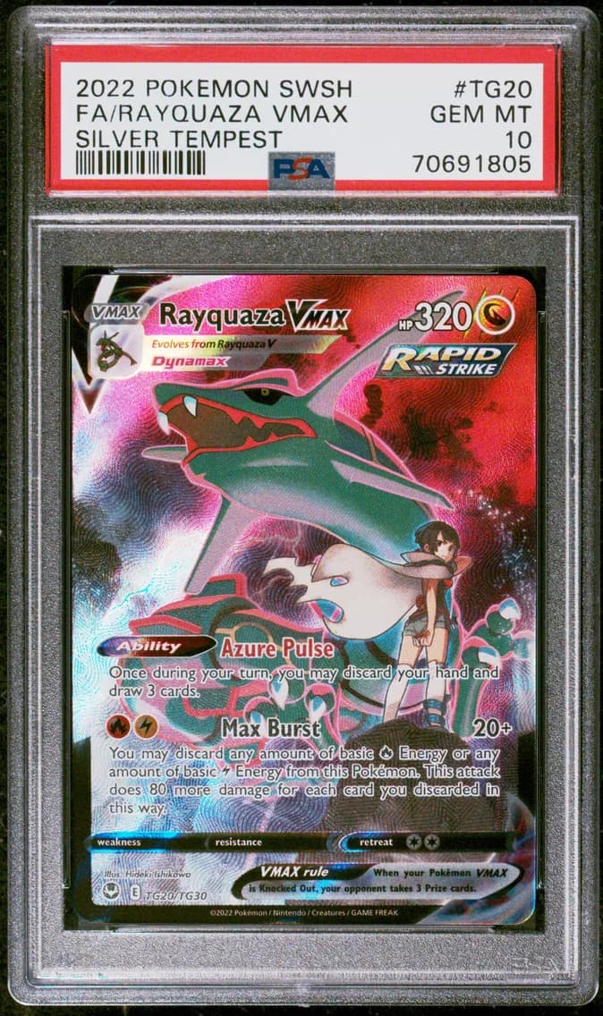 Full Art/Rayquaza Vmax, PSA 10