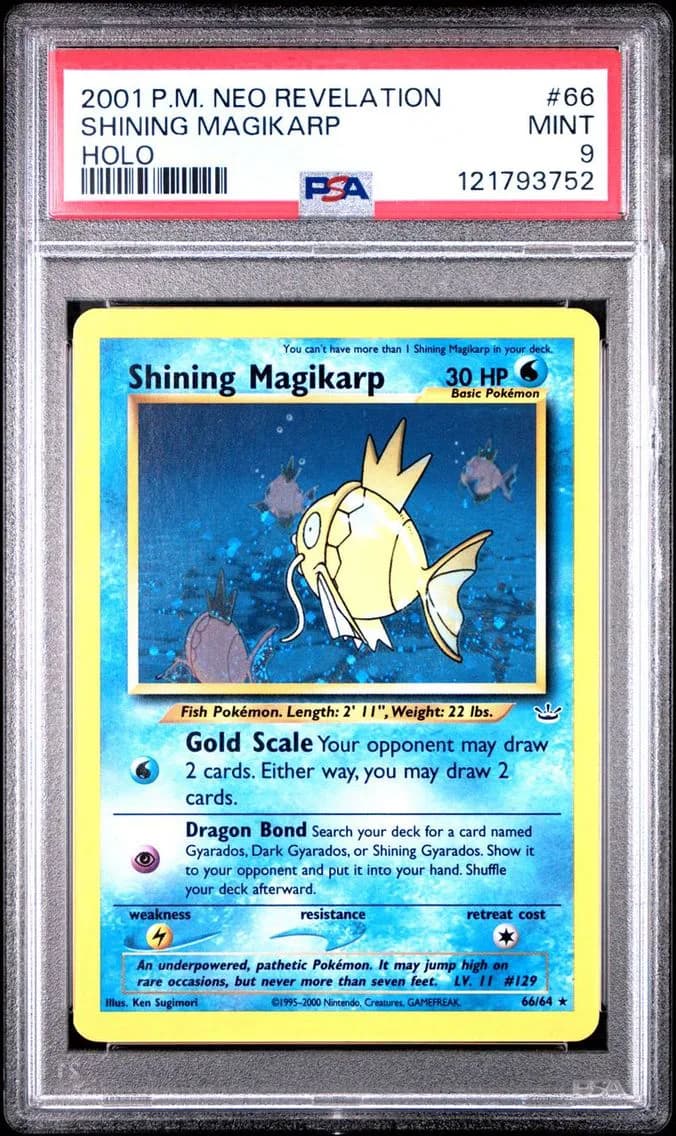 SHINING MAGIKARP-HOLO, PSA 9