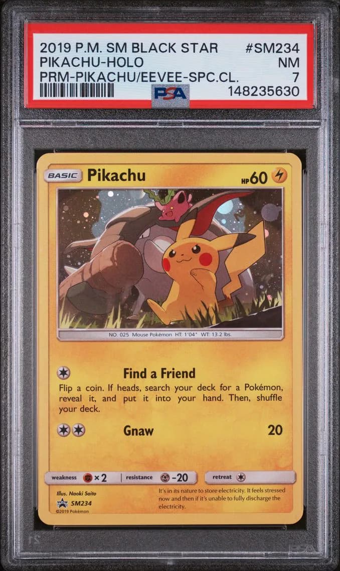 Pikachu-Holo, PSA 7