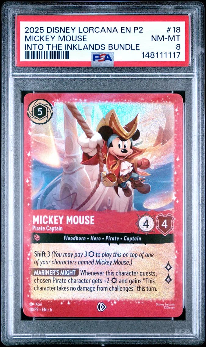 Mickey Mouse - Pirate Captain, PSA 8