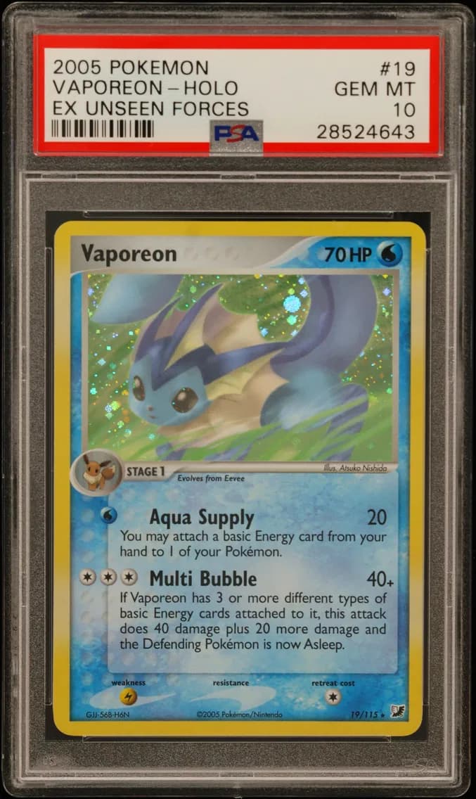 Vaporeon-Holo, PSA 10