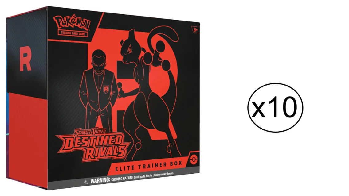SV10 Destined Rivals Elite Trainer Box Case (10 ETB), 
